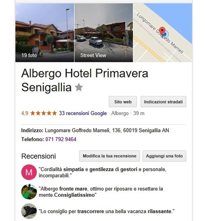 Albergo Primavera 세니갈리아 외부 사진